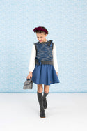 Grey and Blue Bow Vest