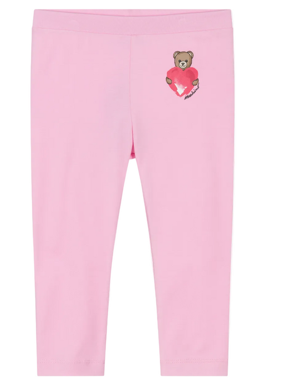 Pink Baby Bear Heart Legging