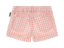 White and Rose Baby Bear Patch Gingham Shorts