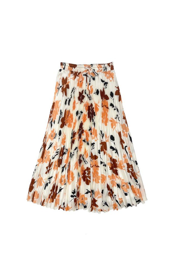 Orange Floral Klara Skirt