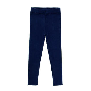 Navy Ribbed Leggings