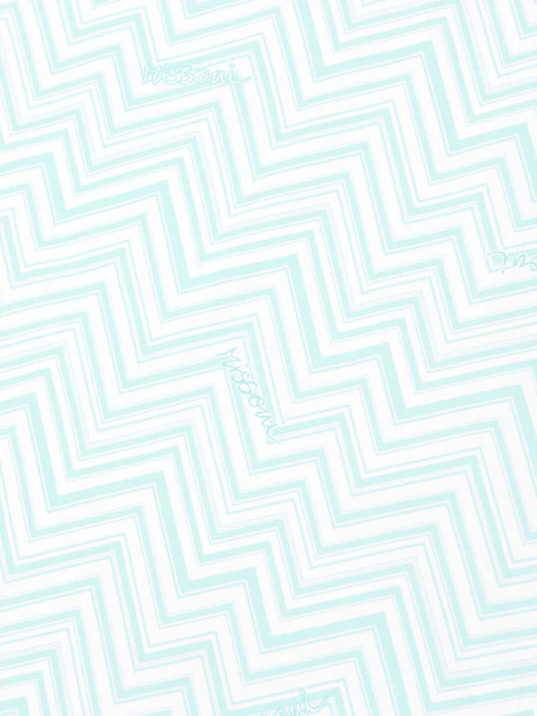 Blue Baby Chevron Pattern Knit Blanket