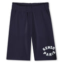 Navy Unisex Logo Bermuda Sweat Shorts