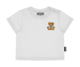 White Baby Toy Bear Patch Tee