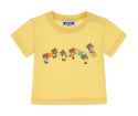 Banana Yellow Baby Colorful Letters and Bears Tee