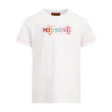 White Multicolor Logo Tee