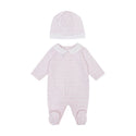 Light Pink Baby Zigzag Footie & Hat Gift Set