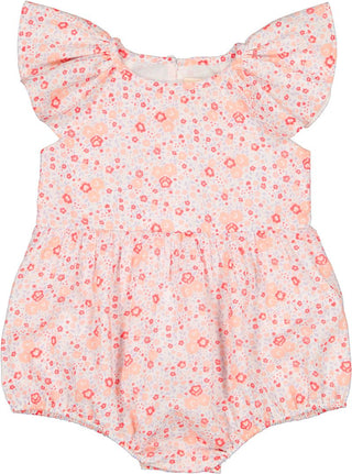 Red Baby Martinette Floral Romper