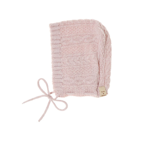 Pink Knitted Baby Bonnet