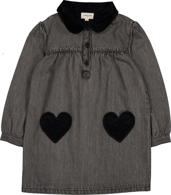 Grey Washed Denim Belinda Dress
