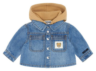 Blue Button Down Hooded Jacket