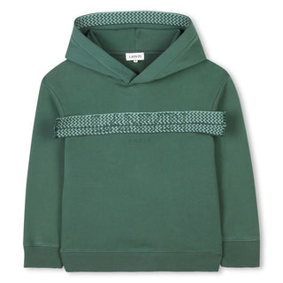 Green Embroidered Logo Hoodie