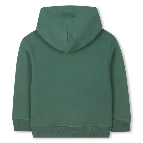 Green Embroidered Logo Hoodie