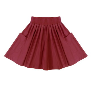 Burgundy Taffeta Skirt