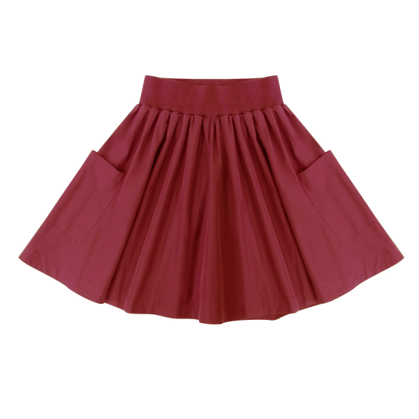 Burgundy Taffeta Skirt