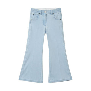 Blue Denim Embossed Logo Jeans