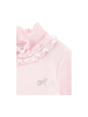 Light Pink Ribbed Ruffle Turtleneck