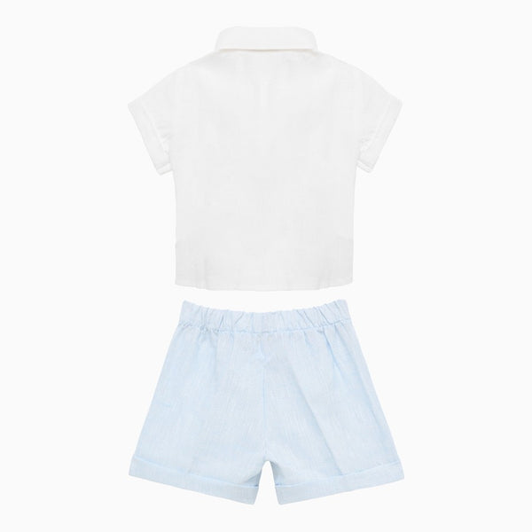 ILG Sky Blue and White Two Piece Outfit