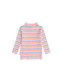 Multicolor Rainbow Ribbed Turtleneck