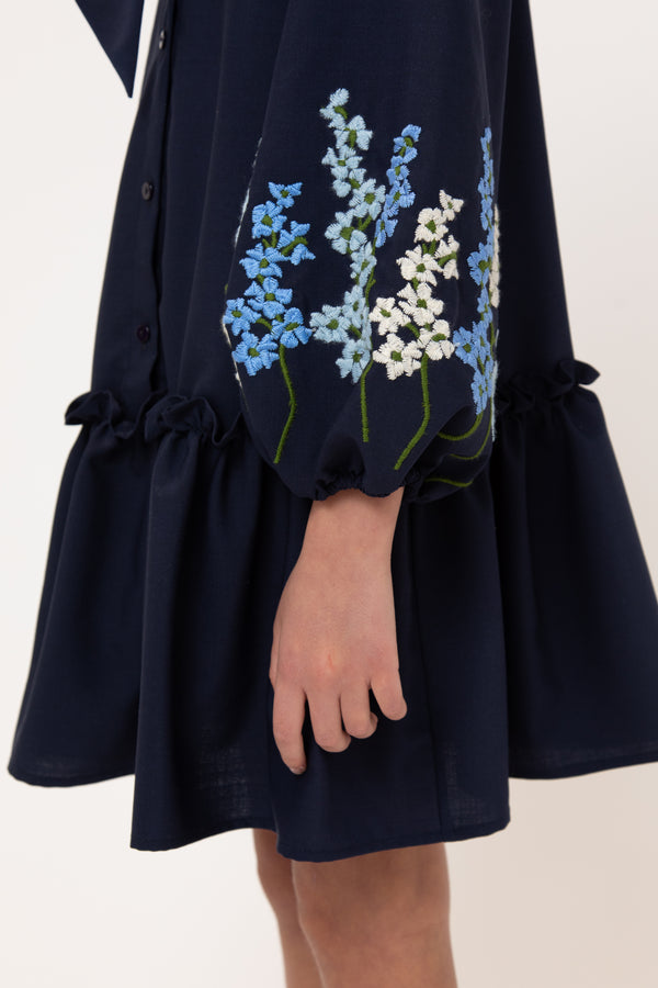 Blue Garden Pandoro Long Length Dress