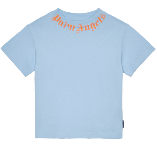 Light Blue Neck Logo Tee