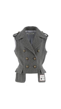 Dark Grey Double Breasted Vest