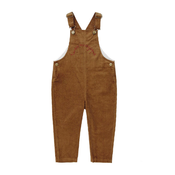 Tan Corduroy Long Overalls