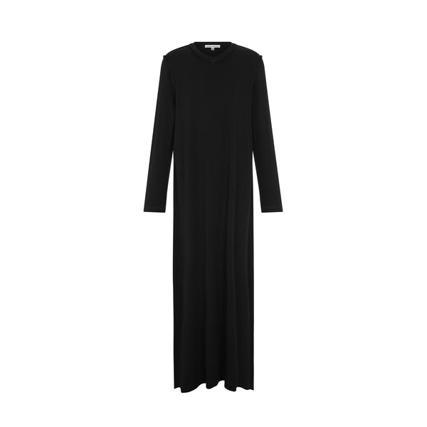Black V-neck Nightgown