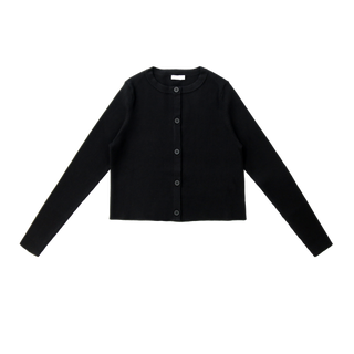 Black Ribbed Cardigan