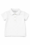White Jersey Polo