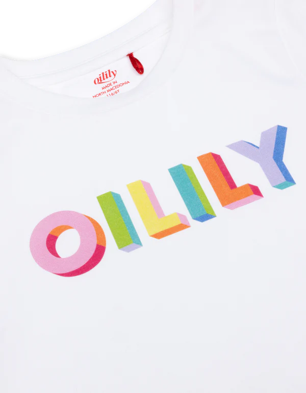 White Tak Unisex Multicolor Logo Tee