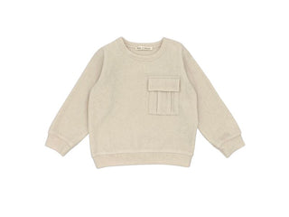 Biege Pocket Crewneck