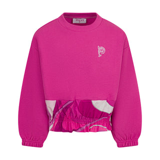 Pink Printed Detail Crewneck