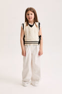 Ivory with Bows Sweater Vest