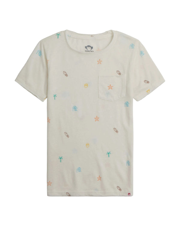 White Printed Concert Tee