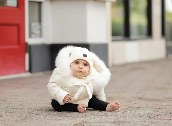 White Knit Winter Hat