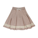 Marled Blush Pleated Sweatshirt Skirt