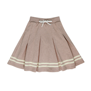 Marled Blush Pleated Sweatshirt Skirt