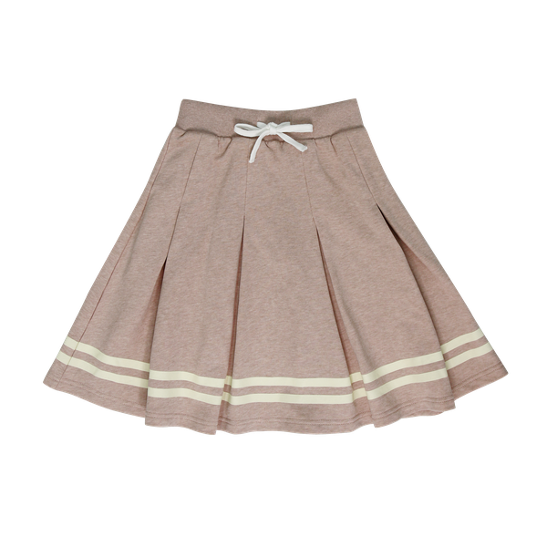 Marled Blush Pleated Sweatshirt Skirt