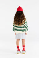 Green and White Blowfly Halfzip Sweatshirt