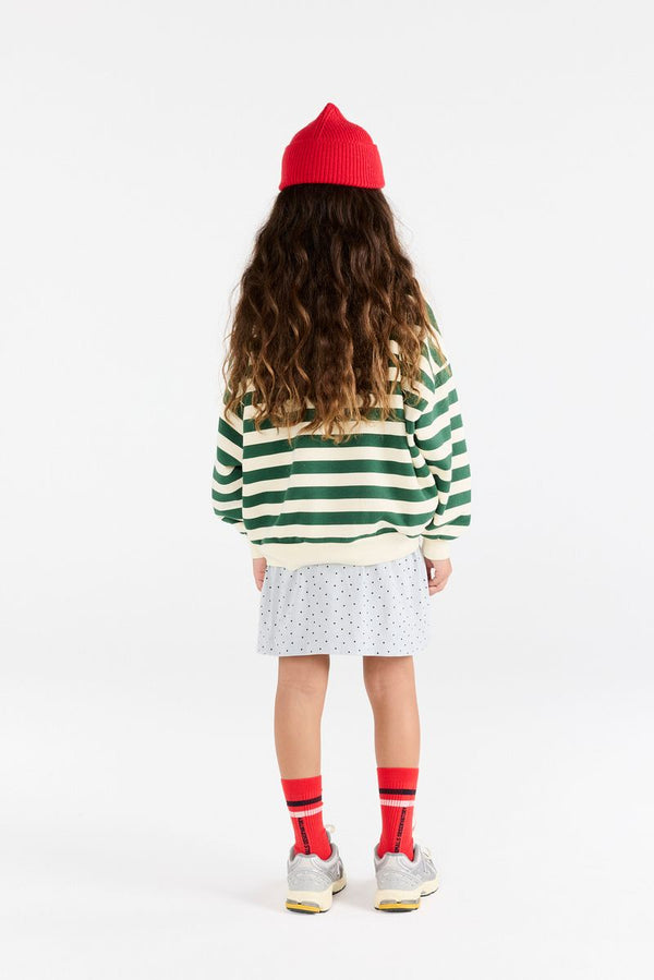 Green and White Blowfly Halfzip Sweatshirt