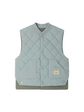 Blue and Green Quilted Leo Vest