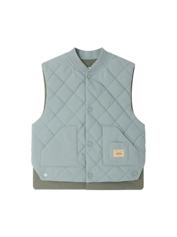 Blue and Green Quilted Leo Vest