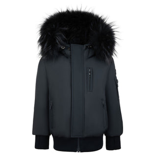 Navy Zipper Detail Coat