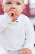 Ivory Bunny Collar Onesie