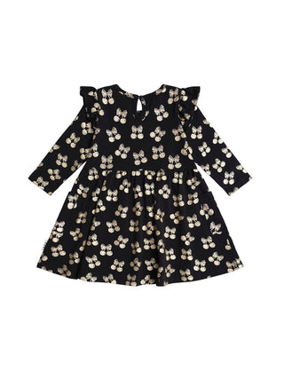 Black and Gold Cherry Pie Dress