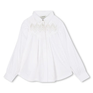 White with Rhinestone Chevron Blouse