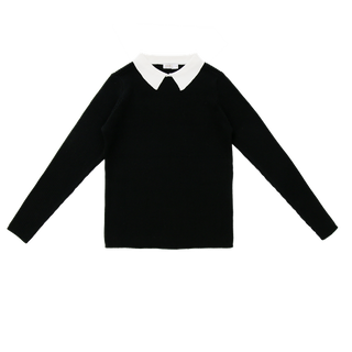 Black Classic Collared Sweater