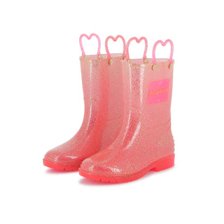 Pink Glitter Rain Boots