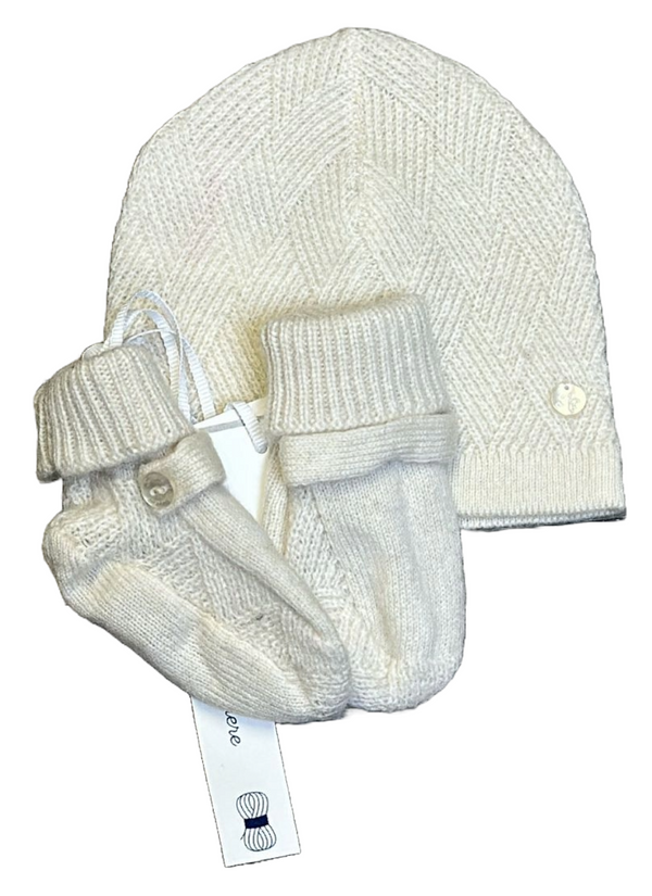 Ivory Argyle Knit Hat
